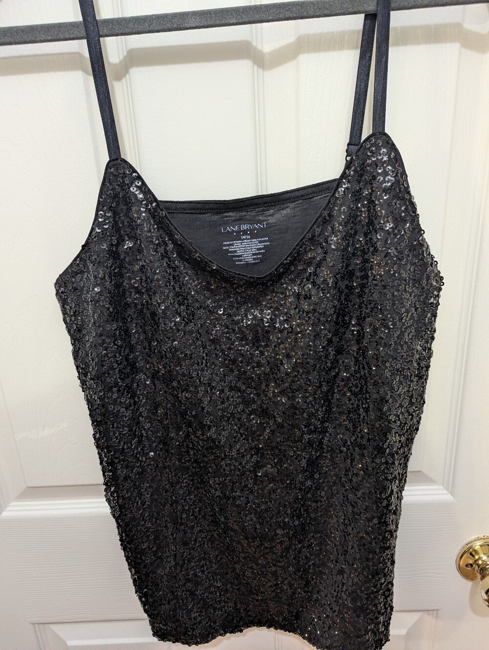 Lane Bryant Black Sequin Cami